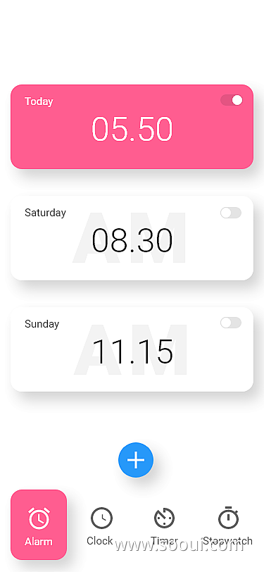 时钟应用重新设计UI设计作品网页设计客户...