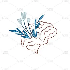 人类的大脑。行艺术海报