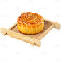 中秋节碟装传统美食实景月饼元素素材