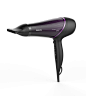 Performance HairDryer : Controled and dynamic silhouet designed to enhance the power of the air flow, this hair dryer plays with a transparent case showcasing a subtle yet powerful pattern flowing along the barrel.Bright touch of purple color, and depth c