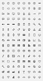 Outlined Icons PSD AI SVG Webfont (150 Icons)