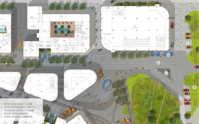 城市商业综合体-商业街-商业景观广场设计方案文本_方案文本_ZOSCAPE-建筑园林景观规划设计网 - 景观规划意向图_2938772029