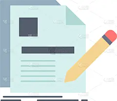 水笔,计算机图标,平坦的,文件,简历,彩色图片,戒童,商务,单词,检查表