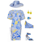 A fashion look from May 2014 featuring Matthew Williamson dresses, Gianvito Rossi sandals and Georgina Skalidi clutches. Browse and shop related looks.