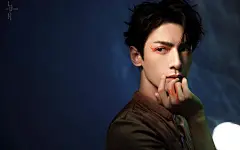 罗云熙锦鲤妆帅气写真桌面壁纸