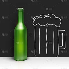 绘画插图,角度,玻璃,创造力,三维图形,涂料,墙,举起手,啤酒瓶,绘制