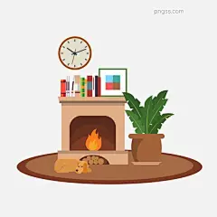 卡通插画风睡觉的狗狗图片大小2000x2000px 图片尺寸116.14 KB 来自PNG搜索网 pngss.com 免费免扣png素材下载！壁炉#宠物#地毯#画#卡通手绘#绿植#木头#盆栽#取暖#燃烧的木材#时间#矢量#室内#