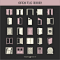 Door icon pack Free Vector