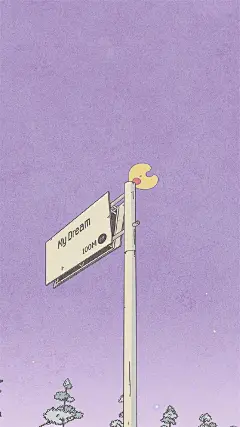 紫色二次元卡通场景高清手机壁纸