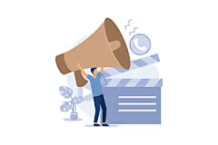 图源免费EPS文件 |选角电话扁平现代设计插图