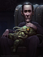 Like Father Like Son: A Portrait of HP Lovecraft by *akonstad on deviantART