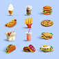 快餐图标卡通——食物对象集Fastfood Icons Cartoon Set - Food Objects饮料、汉堡、汉堡、鸡肉、可口,可口可乐,咖啡,奶油,甜点,狗,甜甜圈,腿上,鸡蛋,快,快餐,食物,法语,炒,热,冰,冰淇淋,午餐,菜单,披萨,餐厅,三明治,香肠,零食,玉米饼,玉米 beverage, burger, cheeseburger, chicken, coca, cocacola, coffee, cream, dessert, dog, donut, drumstick, egg, f