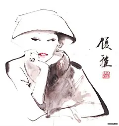马来西亚CELINE水墨风情服装模特手绘作品 [34P] (9).jpg