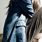 本裁 2013春装新品 蓝色一粒扣后背捏褶西服13CW09