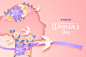 Free Vector | Paper style international women's day background