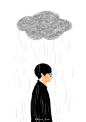 Paco_Yao 原创插画 禁止商用 GIF动图 如雨的心情