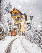 奥地利小镇哈尔施塔特的冬日雪景❄️ ins:hebenj ​​​​#自由行攻略# ​ ​|Via 咱们去旅游 ​​​​