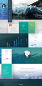 UI/UX gradient design 2014/2015: 