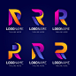字母R，logo标志矢量图素材