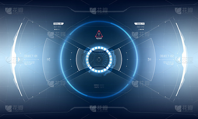 未来科幻技术HUD屏幕