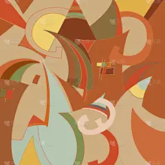 艺术抽象载体。有精美曲线形状的海报,涂鸦墙体风格.立体派艺术设计元素。现代神秘主义的自然精神观念。手