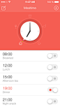用餐闹钟设置APP UI设计