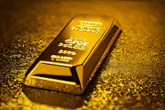 光泽金砖金条金砖纯金黄金图片摄影图