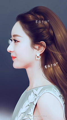 com采集刊刊侃看采集到/手绘/ 明星1微博:绘美人睿麻手绘工作室 戚薇