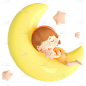 C4D-宝宝动作-睡觉