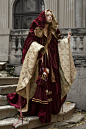 Renaissance Nobility Velvet Cloak : The Renaissance Nobility Velvet Cloak is an extraordinary and beautiful combination of seven yards of velvet, six and a half yards of satin lining, five and a half yards of brocade, satin ribbon and winding lacing belt 