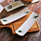 NDP 寿司盘子长方陶瓷日式创意长方点心盘西餐厅长条面包甜品盘子