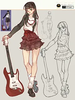少女立绘动作参考 - 小红书-花瓣网