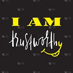 我是值得信赖的——简单的激励和激励。英语习语,俚语。刻字。打印励志海报，t恤，袋子，杯子，卡片，传单