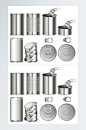 写实的罐头容器设计元素-众图网