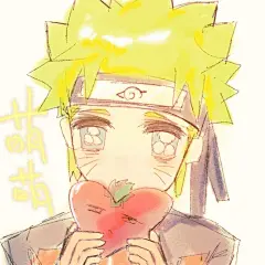 ₊⁺ʚ✞鸣人不给查 天照烧到脂肪层惹₊。整点表情包属于是，出息了一个小时摸4张#佐鸣 #火影忍者 #板绘 #佐鸣永远热恋 #同人@A3333，采集@屿堍