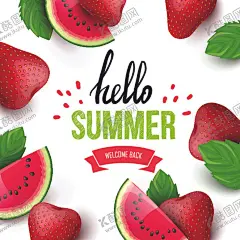 夏季清凉海报 【酷图网】夏季,清凉,水果,西瓜,柠檬,海报,画面,矢量,橘子,雪糕,菠萝,冰淇淋,椰子