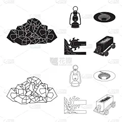 矿工,采矿业,联合收割机,漏斗,轮廓,黑色,工业,商务,收集