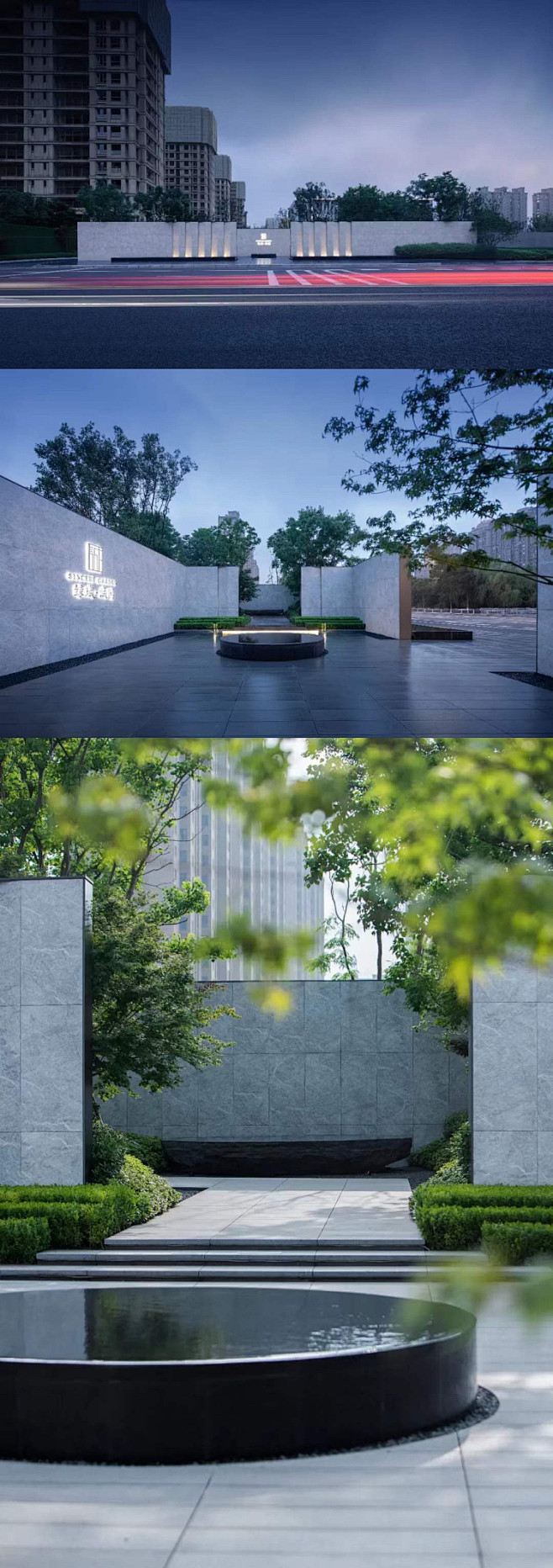 绿城·南通诚园 景观强调建筑与环境的融合，16米高的主体建筑体量，在3.6米的景墙与挺拔的植物映衬下，二层建筑如同漂浮的盒子悬于景观之上 ...