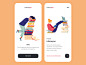 Mobile app - LibraryOn app mobile minimal illustration design ux ui colors clean