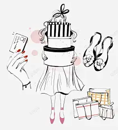 女性购物 免抠png 设计图片 免费下载 页面网页 平面电商 创意素材