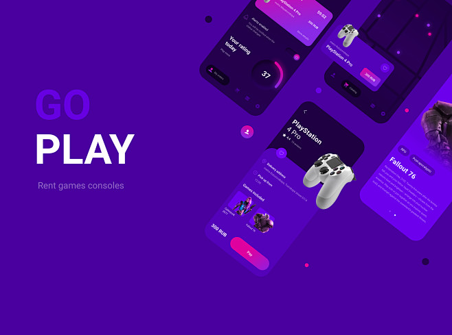 Go Play app for rental consolesUIAPP界面Danya_Mad - 原创作品
