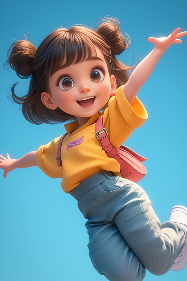 AI数字艺术六一儿童节小孩模型