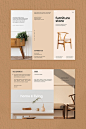 This contains an image of: Free Vector | Vintage furniture store brochure template