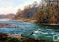 俄罗斯画家亚历山大。伊万诺维奇油画风景