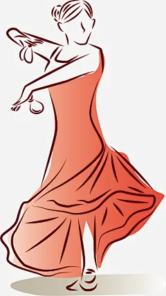 红色水彩手绘舞女免抠素材_新图网 https://ixintu.com 人物插画 手绘舞女 舞姿 舞者 舞蹈 艺术 跳舞
