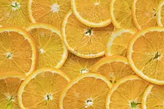 多汁熟透的切片橙子背景