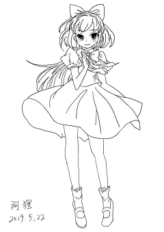 描线1，底图老师给的