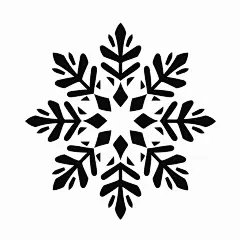 雪花剪影雪花元素AI图