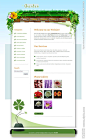 绿色花园CSS网页模板大图 点击还原