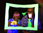 Blacklight photo booth